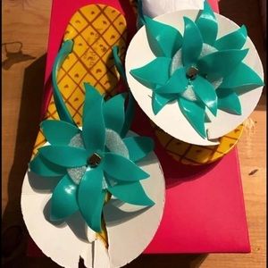 Kate Spade Pineapple Flip Flops